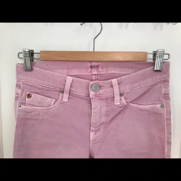 Hudson Jeans | Pink Pastel Denim Harkin Crop Super Skinny Cuff - Picture 4 of 9